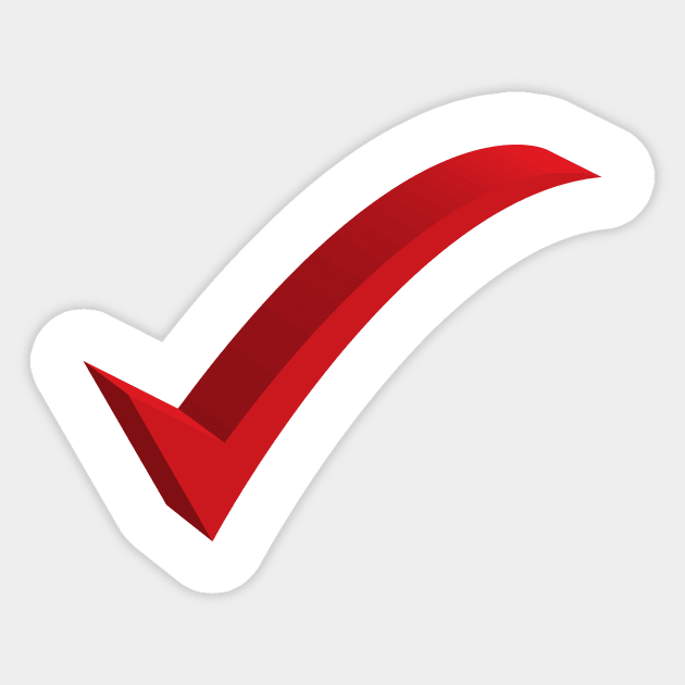 Red check mark Sticker by HANART